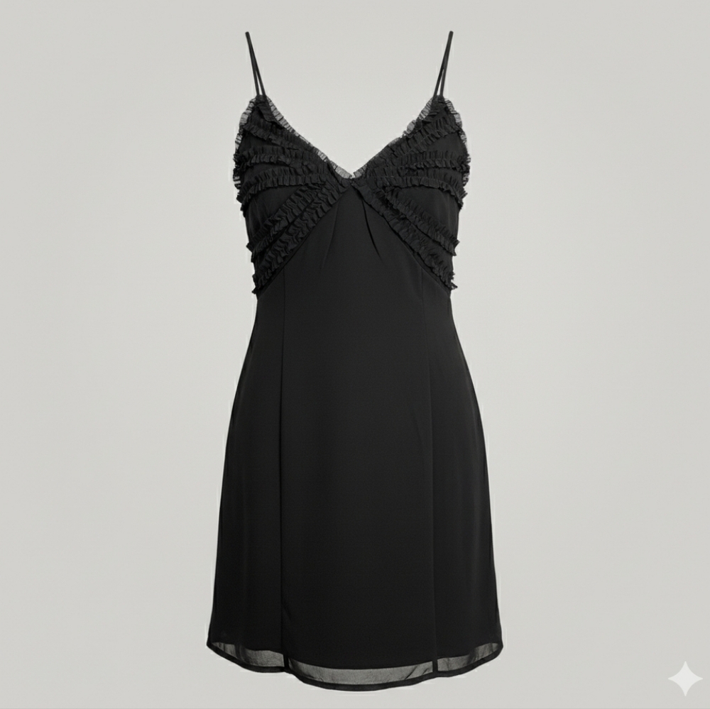 Forever 21 Elegant Black Spaghetti Strap Dress‎ Woman's Size Small